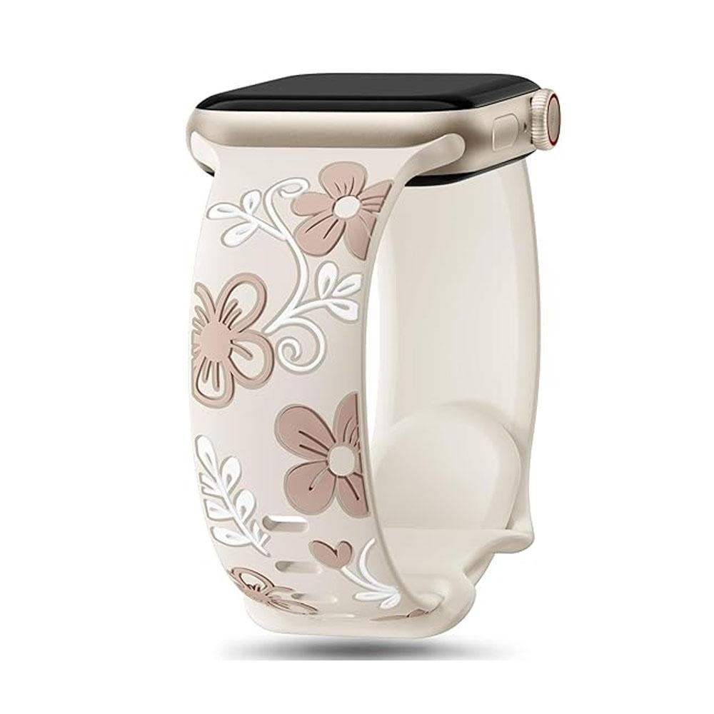 Silicone Engraved Strap For Apple Watch Bands 46mm 40mm 44mm 42mm 41mm 45mm Correa Bracelet iWatch Series 11 SE 10 9 8 7 6 5 4 3