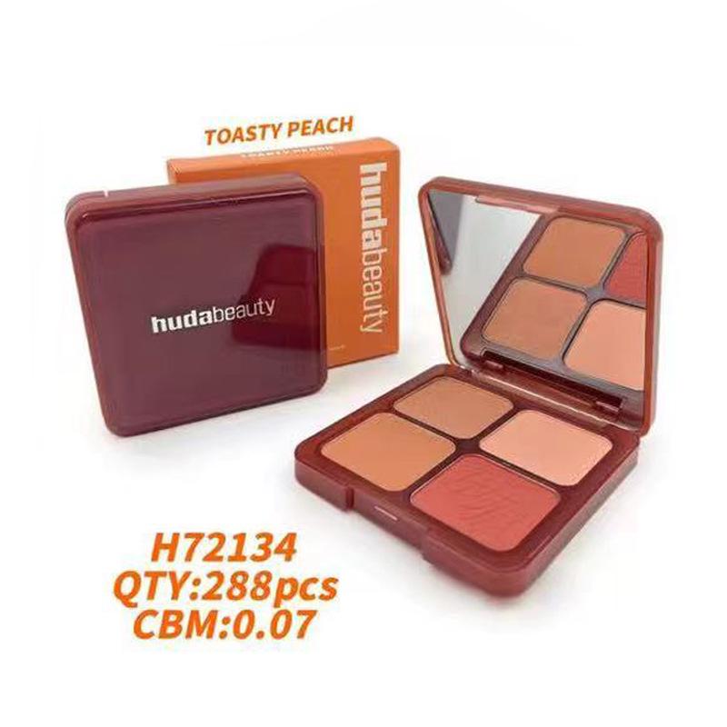 Huda Beauty Czterokolorowa Paleta Różów i Rozświetlaczy