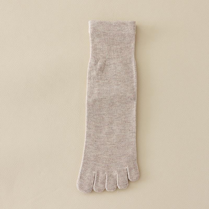 

Женские хлопковые носки до середины икры с раздельными пальцами: Влагоотводящий, Дышащий, Антибактериальный – Идеально подходит для Весны, Осени и Зимы. One Size