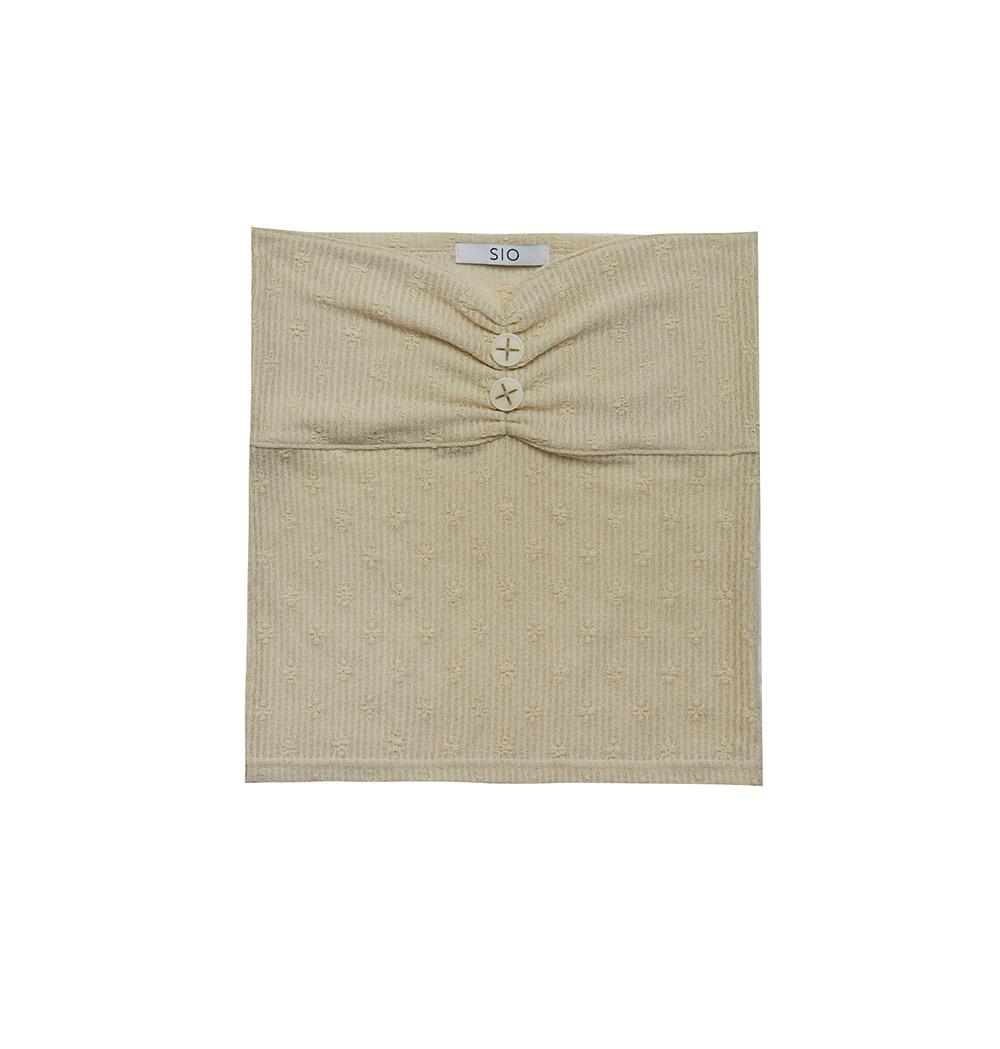 Sio Shirred Tube Top [Ivory] Free/Free
