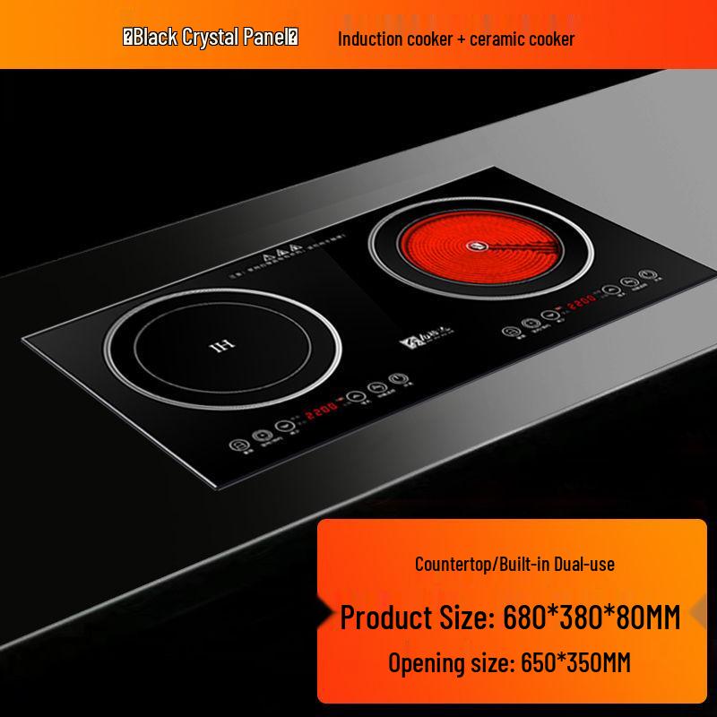 Smart Double-Burner Induction Cooktop - High Power, Built-In & Multifunctional
