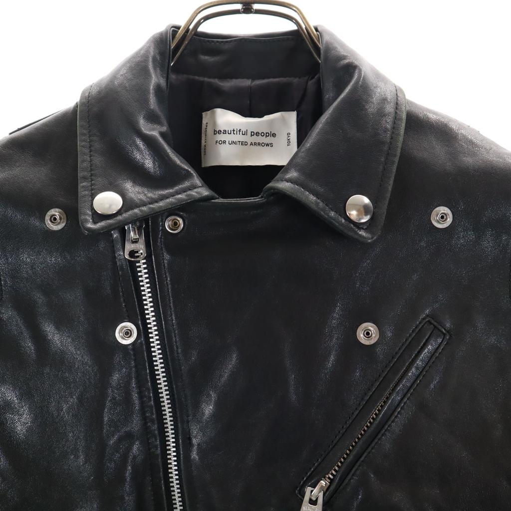 Beautiful people pro UNITED ARROWS Kožená bunda z ovčí kůže Double riders Dětská Použitá