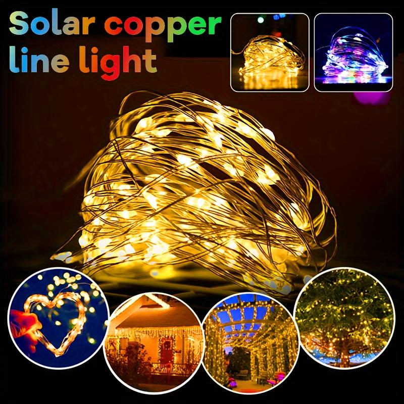 Solar LED Fairy Light Copper Wire Garland Light Waterproof 8 Modes String Lights Christmas Party Garden Solar Lamp Decoration