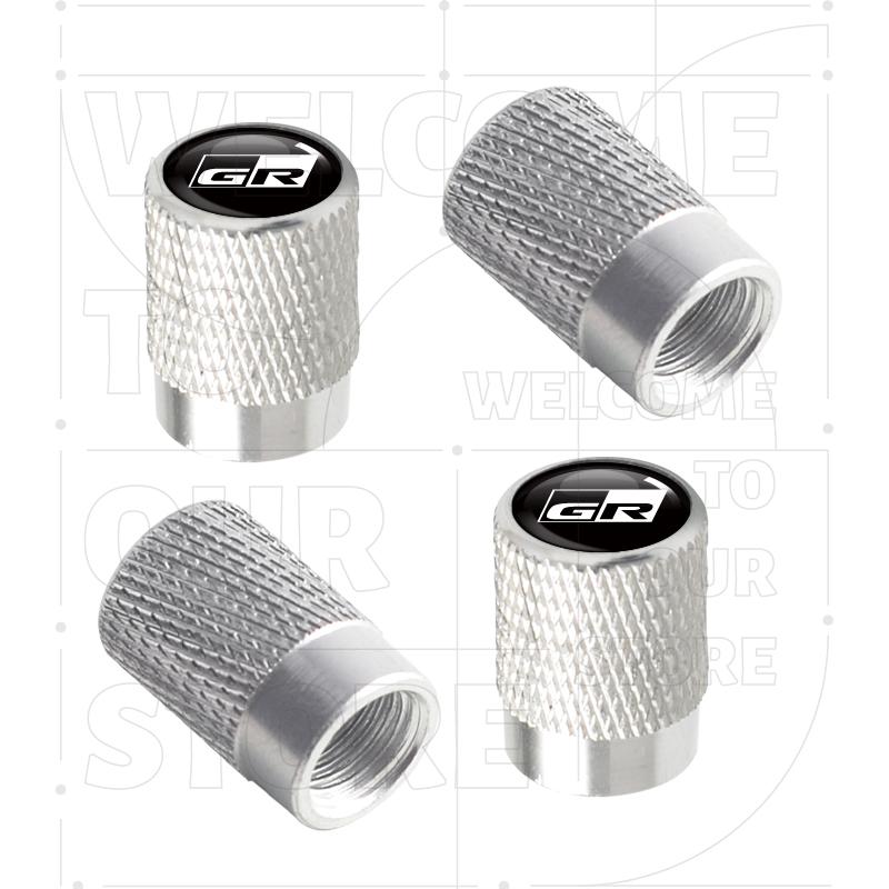 For Toyota GR Sport T Sport YARiS Hilux Camry LOGO 4pcs Car Wheel Tire Valve Aluminum Caps Tyre Stem Covers Airdust Waterproof