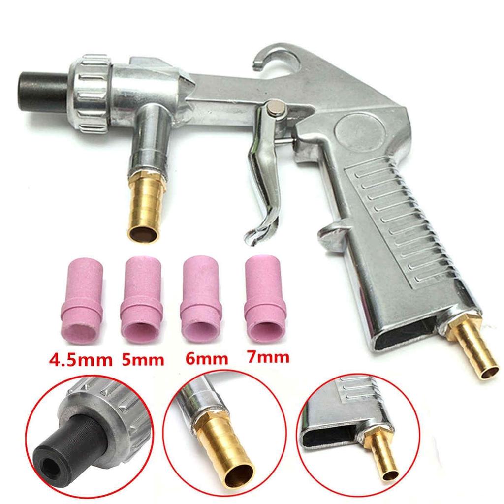 Νέο Sandblaster Spray Air Siphon Sand Blasting + Ακροφύσια σιδήρου / Κεραμικά λειαντικά