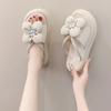 Summer New French Drag 2025 Spring Thick-bottomed French Bow Fashion Non-slip One-word Drag Women's Summer Outer Slippers
