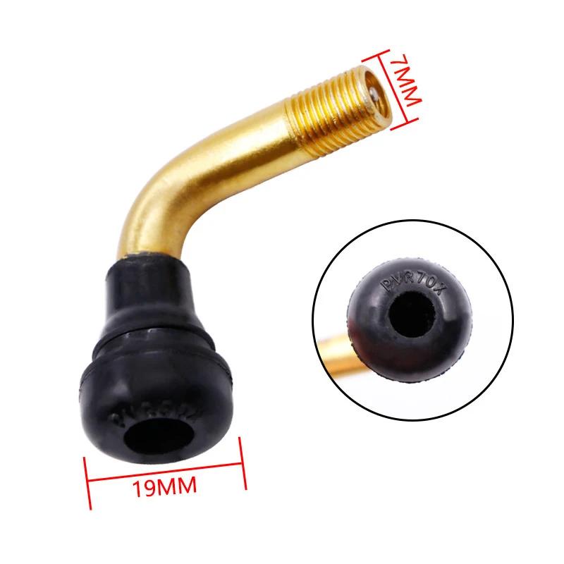 Car Tubeless Tyre Valve Copper Valve Elbow for Motorcycle Electric-bike Wheel Tubeless Tire Valve Stem Rubber Tire Nozzle Core