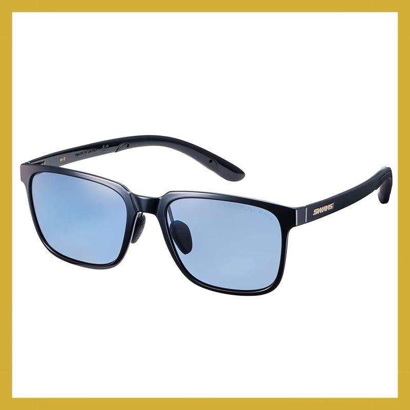Used [SWANS] Sports Sunglasses EAR3 ER3-0167_BK Made in Japan Polarized Lenses Black/Polarized Ultra Ice Blue (Double-sided Multi-Sided) Golf Fishing