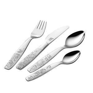 ZWILLING Couverts Pour Enfant (4 Pièces), Dès 3 Ans, Acier Inoxydable 18/10, Poli, Série Jungle