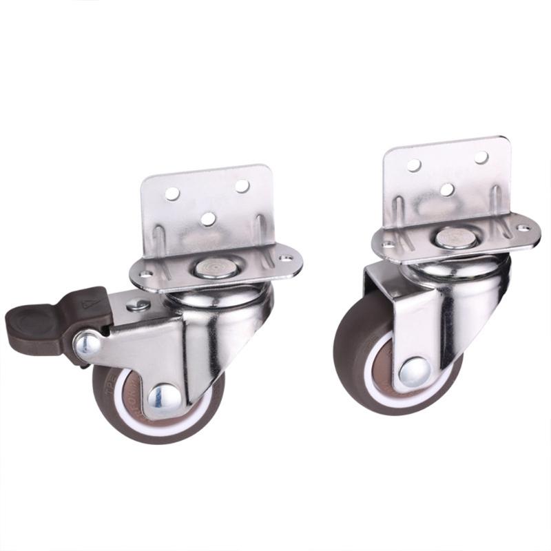 4 Peças Rodízios para Móveis Rodinhas de Borracha Macia Rodízio Giratório Rodas de Rolamento Silenciosas para Carrinho Berço de Bebê Rodas de Cama Doméstico