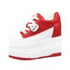 Fashion 13CM Microfiber Leather Spring Autumn Platform Wedge Women Chunky Sneaker Loafer Vulcanize Summer High Brand Comfy Shoes