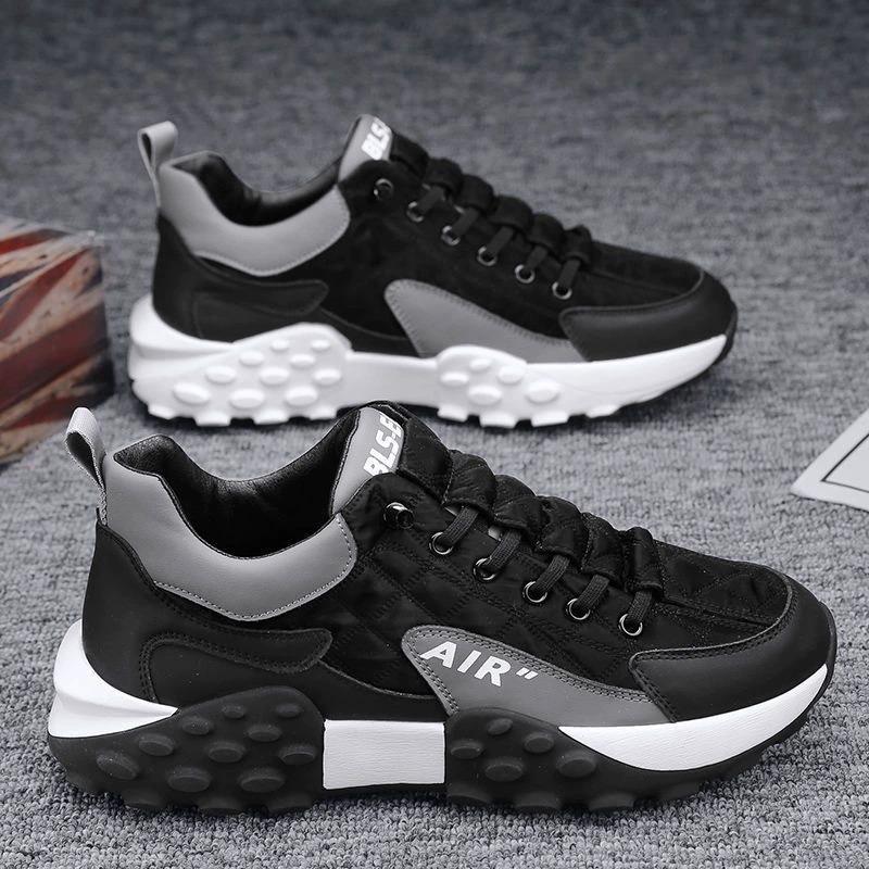 Scarpe da uomo primavera comode basse casual scarpe da papà verdi moda suola spessa leggere traspiranti scarpe sportive