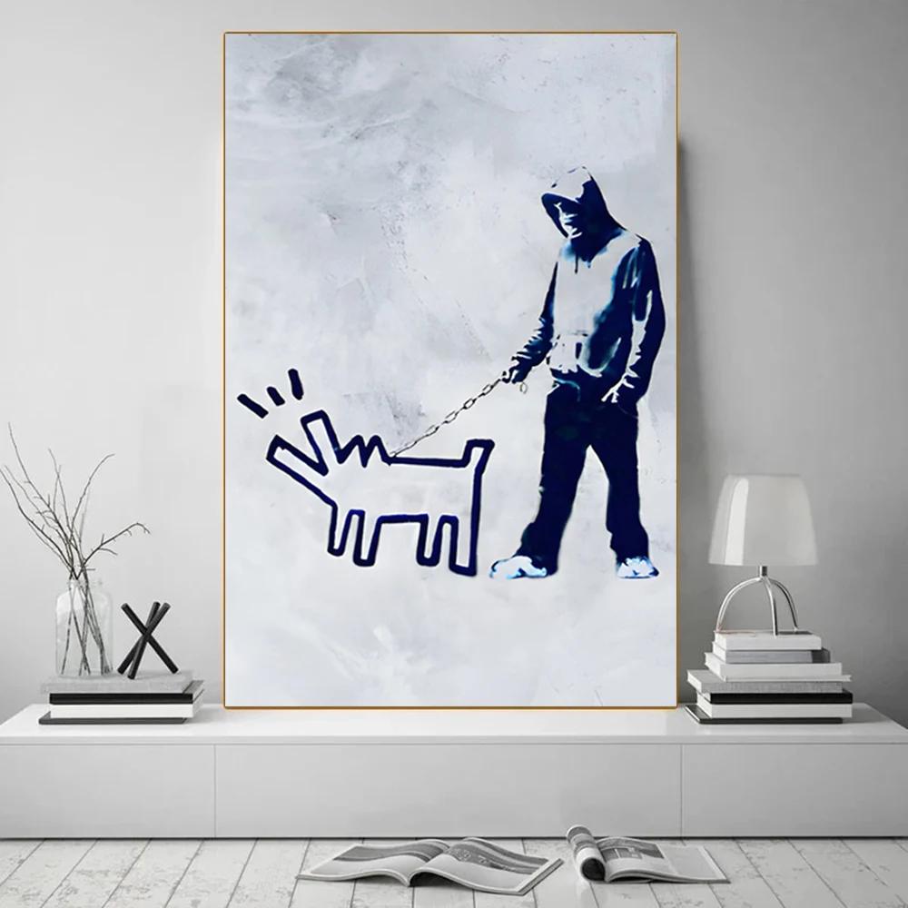 Street Graffiti Abstract Art Wall Posters Girl With Balloon Modern Home Room Decor Canvas Painting Mural Pictures Prints Artwork