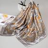 Small silk scarf women's large square scarf yarn scarf spring, autumn and winter matching shirt middle-aged mother square 91 × 91 thin scarf