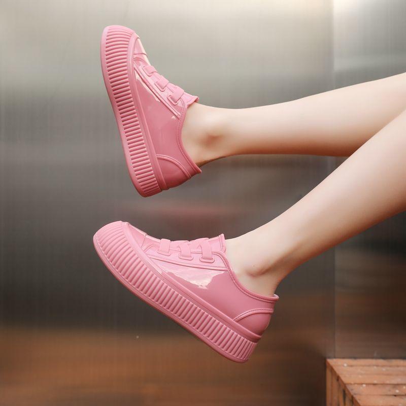 Women's Fashion Waterproof Thick Sole Short Shaft Anti-Slip Rubber Boots Kitchen Durable Trendy 2025 New Rain Boots