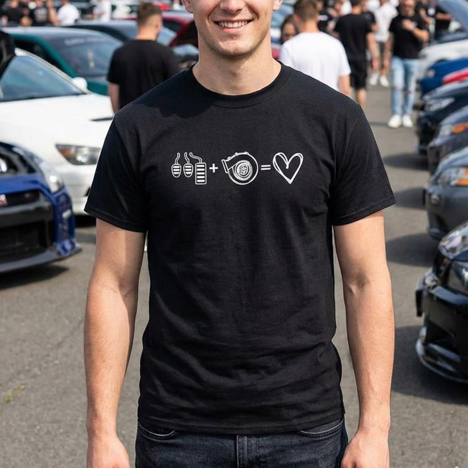 Manual Transmission Turbo Car Shirt, Stick Shift Petrolhead Tee 2XL