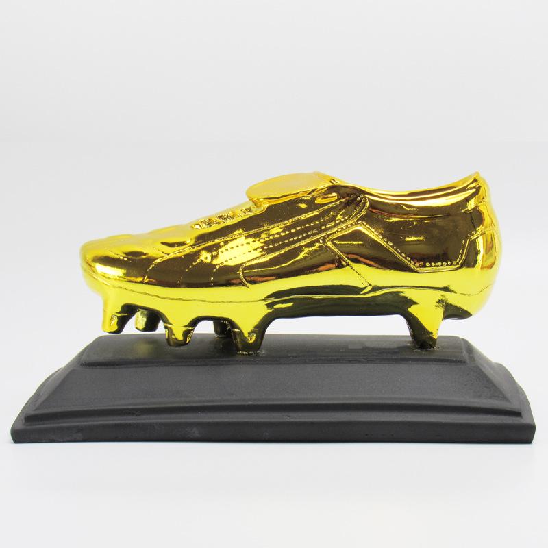 Golden Boot Flat Bottom World Cup Fan Trophy - Electroplated Resin Craft