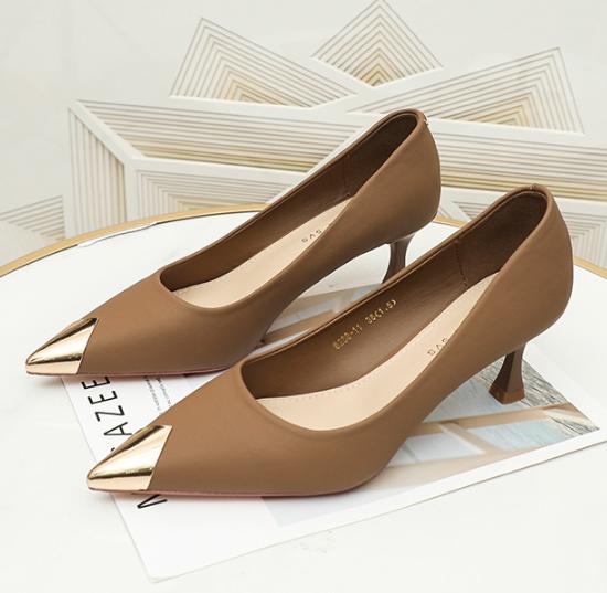 Pantofi cu toc înalt, vârf ascuțit, metalici, 3 culori, pentru femei, pantofi pumps din piele solidă, Traf Bombas Femme, Pantofi pentru petrecere de seară, Rochie Tacones Mujer