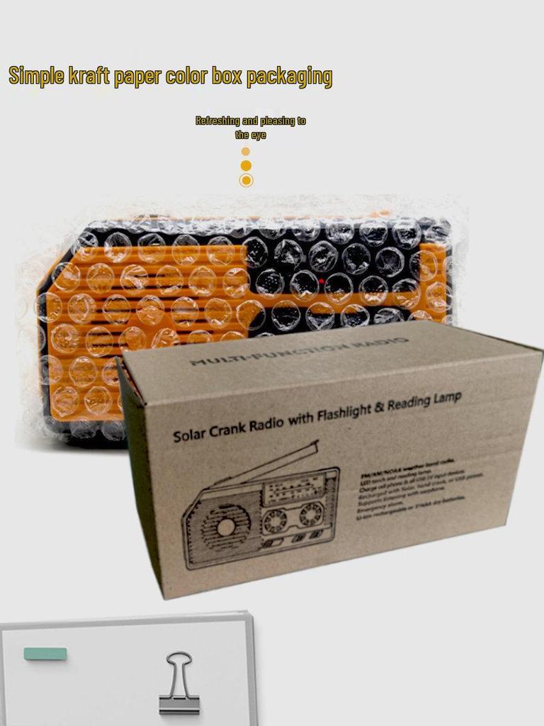 Hand-Crank Solar Emergency Radio with Lighting Function