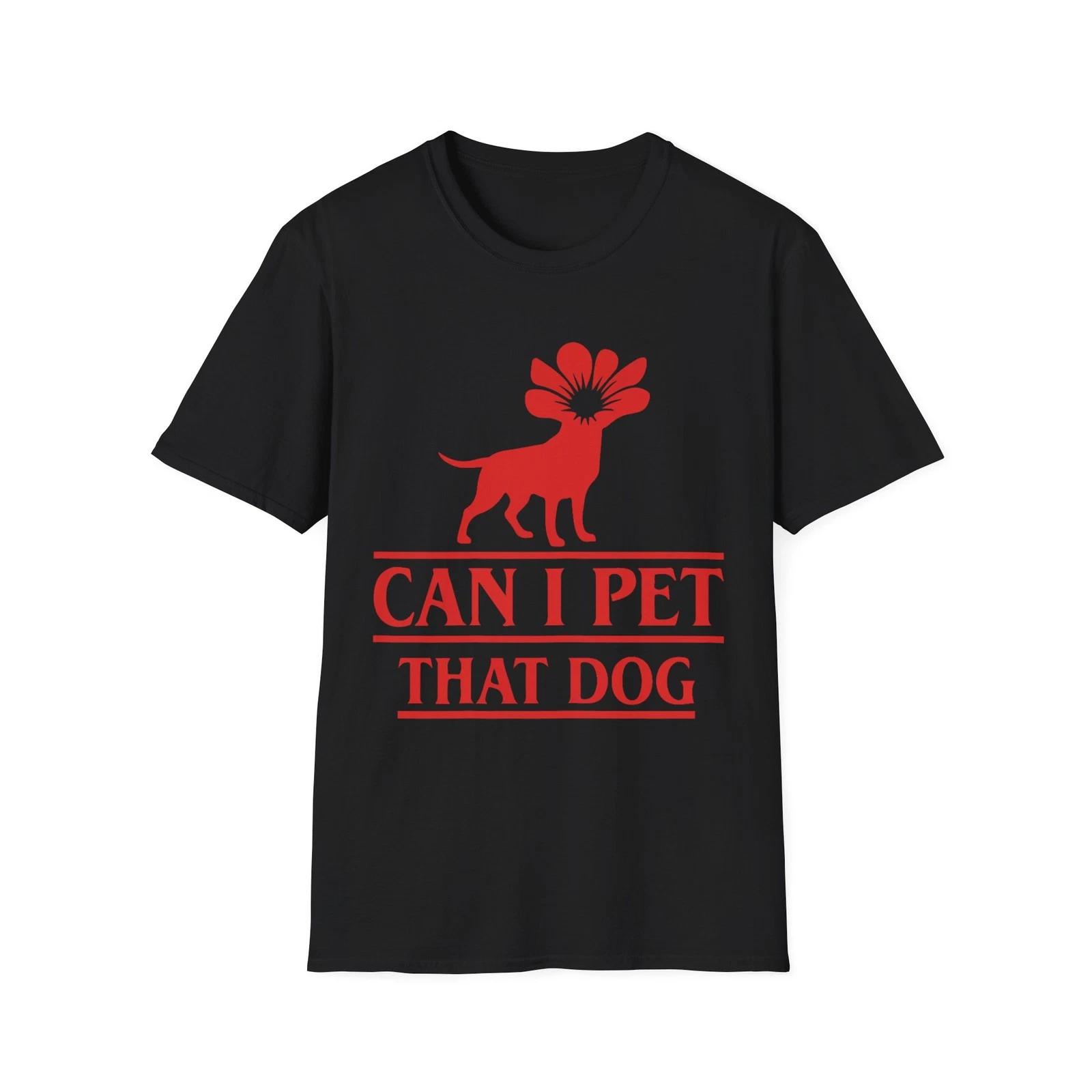 Can I Pet That Dog T-Shirt | Dog Silhouette Floral Graphic 3XL