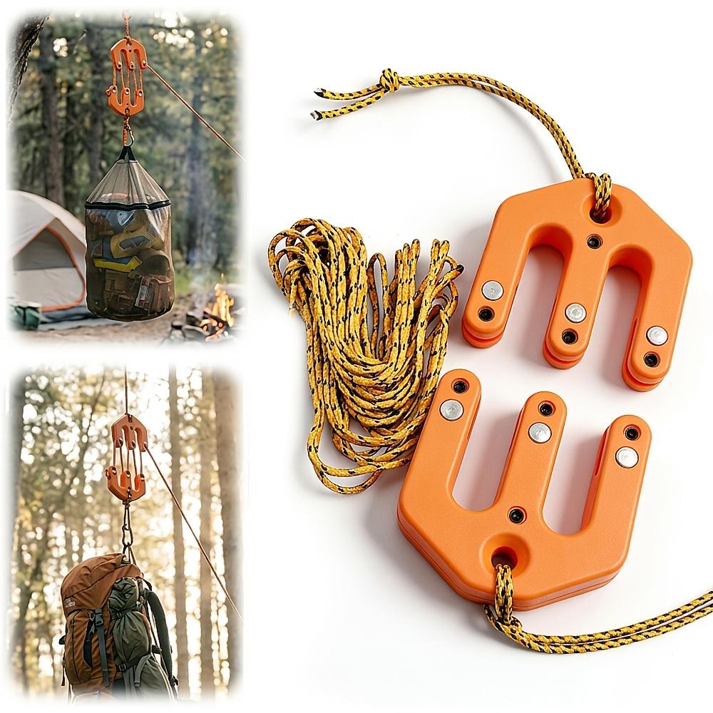 Game & Gear Hoist Block and Tackle System Light Hunting Game Hoist Portable Nylon Block and Tackle Pulley System Lifting Tool