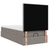 Ottoman Bed with Mattress Taupe 100x200 Cm Fabric