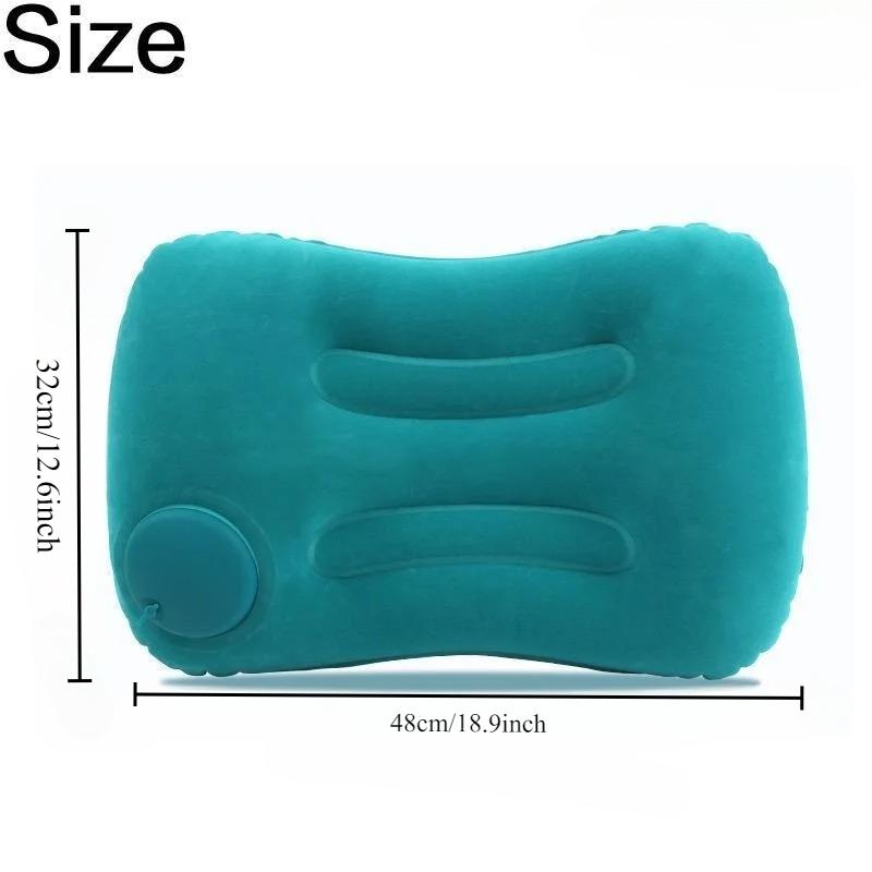 Flocking Inflatable Square Pillow Multifunctional Outdoor Camping Portable Storage Travel Pillow Home Office Supplies