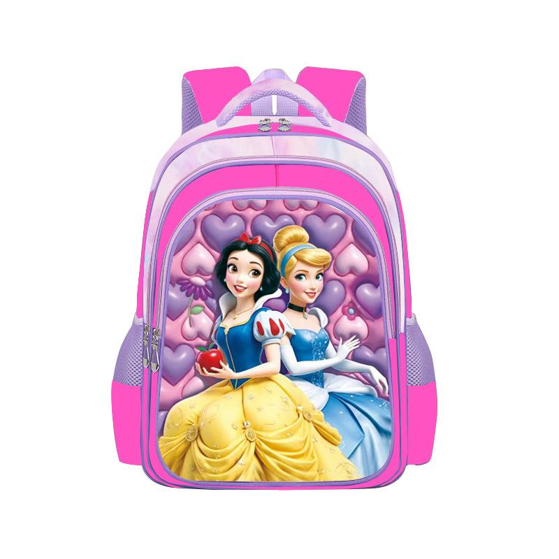 Disney Mickey Stitch and Disney Princess Kids Backpack Boys Girls Cartoon School Bags 42x32x16cm