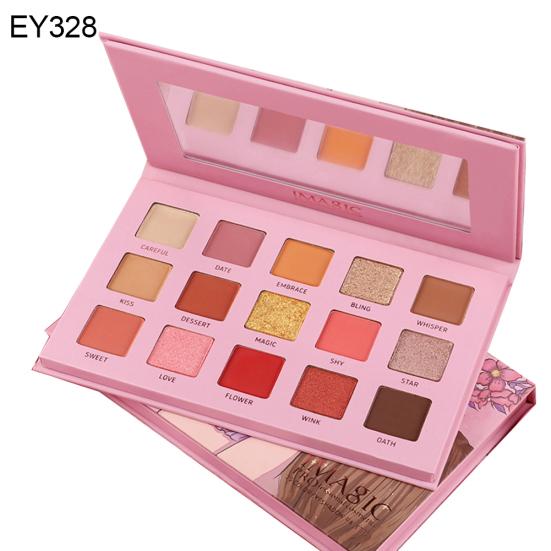 

Палетка теней для век IMAGIC 15 цветов с перламутровым блеском, мерцающий пигмент, макияж глаз