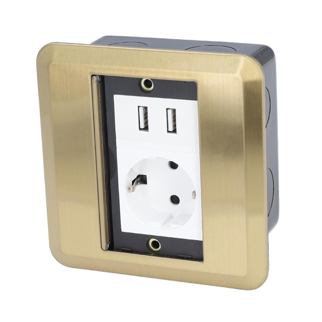Table Connection Box Conference Room Countertop Desktop Socket Outlet Strip EU Standard 2 Hole with 