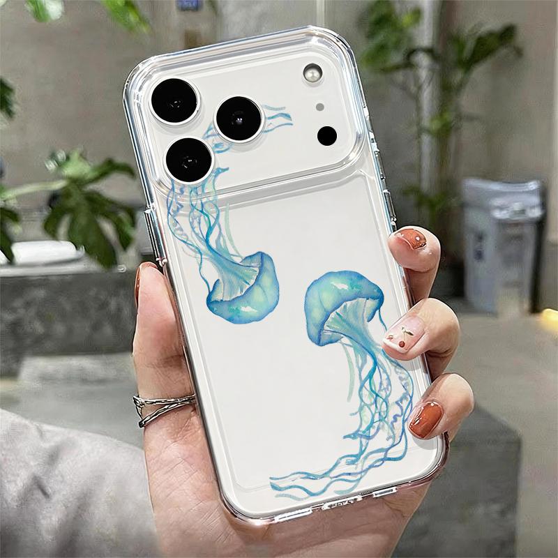 Octopus Starfish Pattern Case For iPhone 17 Pro Max Coque iPhone 16 15 14 13 Pro Max 11 Clear TPU Silicone Soft Cover