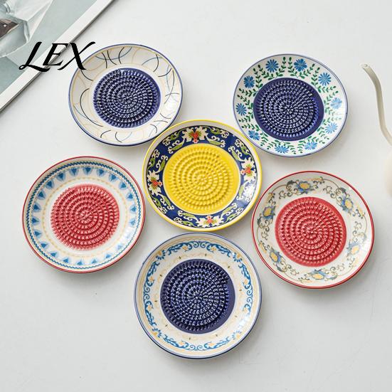Ceramiczna miska do serwowania czosnku z płytką do tarcia, Ręczna tarka do imbiru, owoców, Taca do przygotowywania i mieszania typu „wszystko w jednym”, Nowoczesna minimalistyczna kuchnia