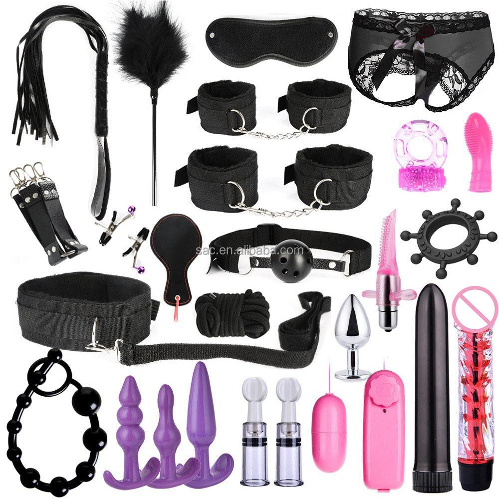 SacKnove Soft Nylon Luxury 26pcs Alternative Set Implementos De Tied Gear Sex Toys Restraint Bondage Kit for Adult