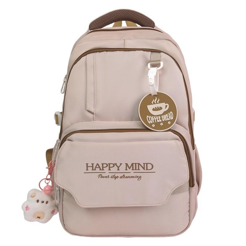 Leisure Capacity Big Backpack With Letter Print Design For Daily Student Campus