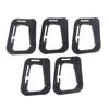 5Pcs Outdoor Plasctic Shackle Carabiner D Type Backpack Hanging Webbing Hook Buckle Multi Outdoor Hiking Camping Gear