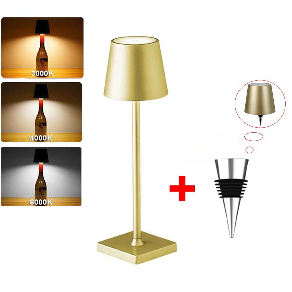 2-in-1 Table Lamp Wireless Wine Bottle Lamp Charging Touch Control Mood Light Dimming LED Table Lamp Bar Hotel Cafe Night Light