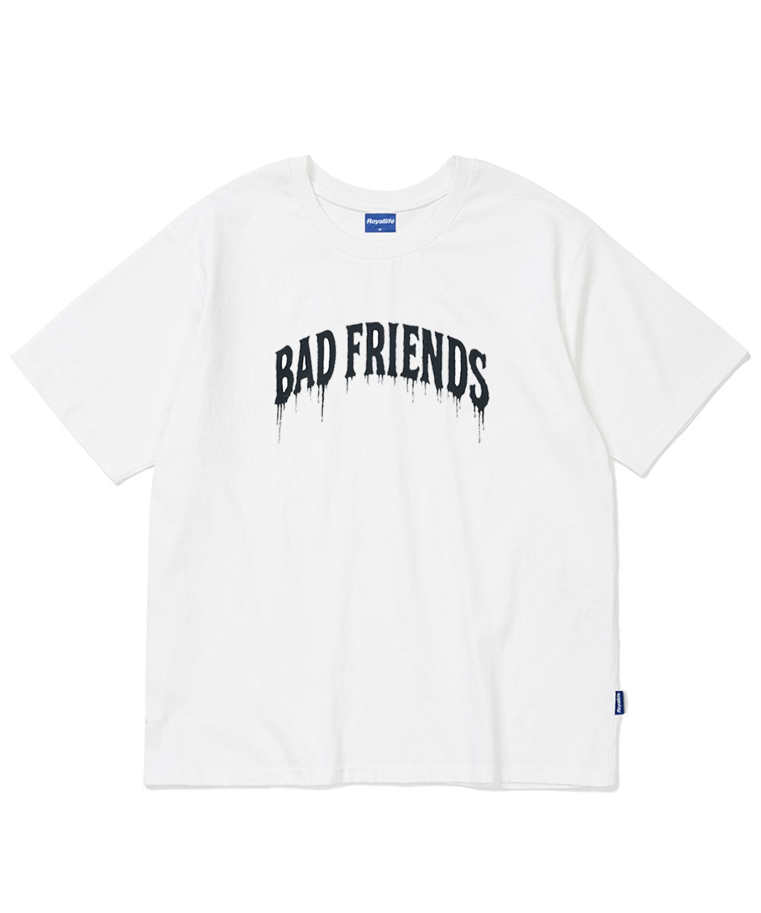 Royal Life Arch Logo Oversized Short Sleeve Tee (Rl2571 Arch Logo Oversized Tee) - White M
