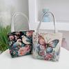Süße Handytasche, Mini-Handtasche, künstlerische Canvas-Tasche, Jacquard-Stickerei, Bento-Tasche