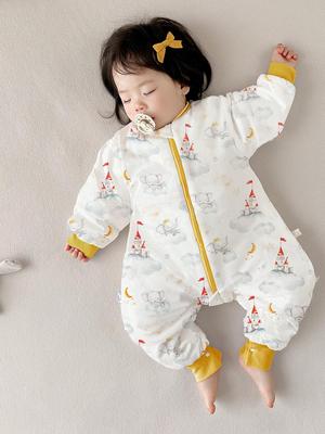 Sacco nanna per neonato in seta di gelso: Regolatore di Temperatura, Spesso, Trapuntato, Gambe Separate, Design Anti-Calcio per Bambini e Bambine (Autunno inverno).