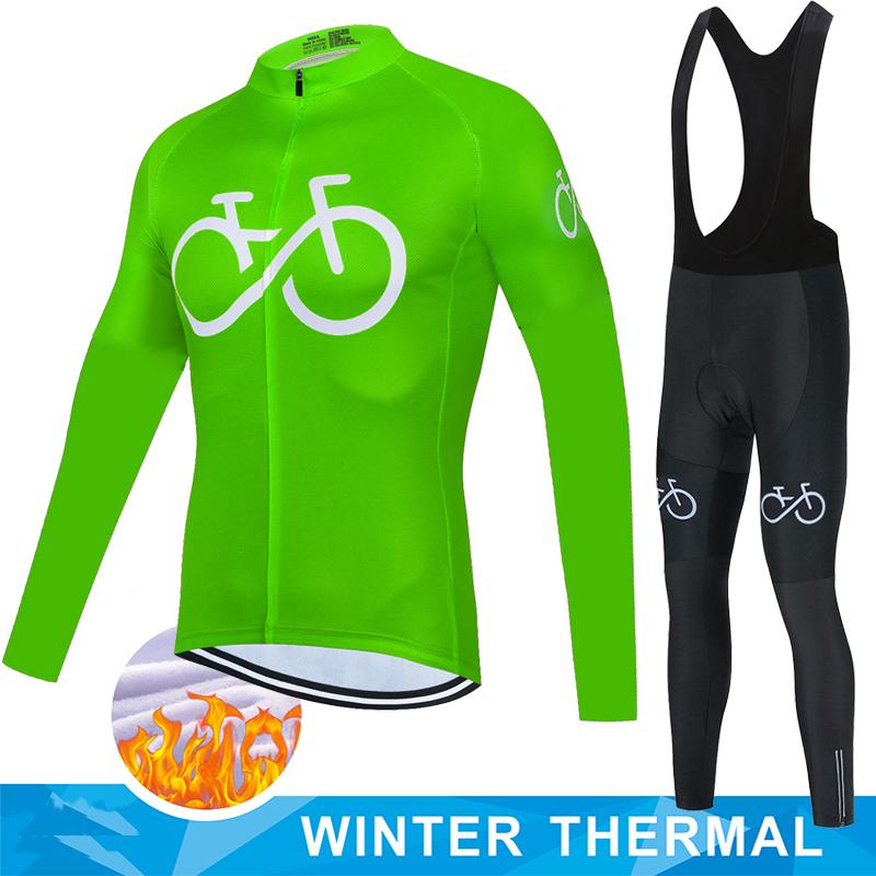 Winter Thermal Fleece Cycling Jersey Bike Men Triathlon Termal Clothing Sets Bicycles Cycle Mtb Man Long Sleeve Clothes 2026 Bib