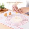 Silicone Making Baking Mat BBQ Mat with Clear Scale Design Washable Rotatable for Home Kitchen Daily Use