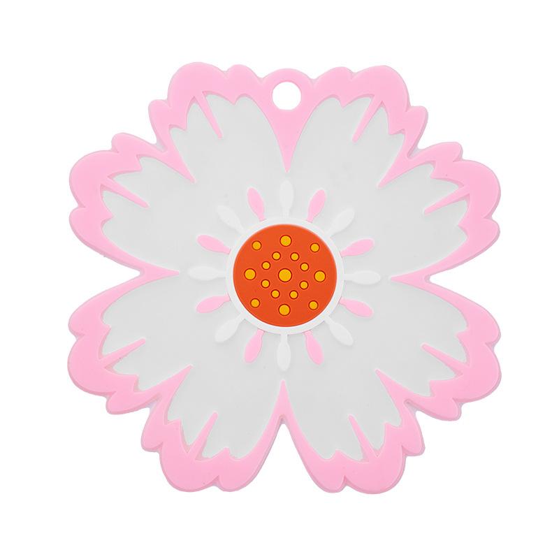 Soft Rubber Coasters Creative Pvc Flower Table Cups Heat Insulation High Temperature Anti-slip Pot Mats  Jewelry Photography
