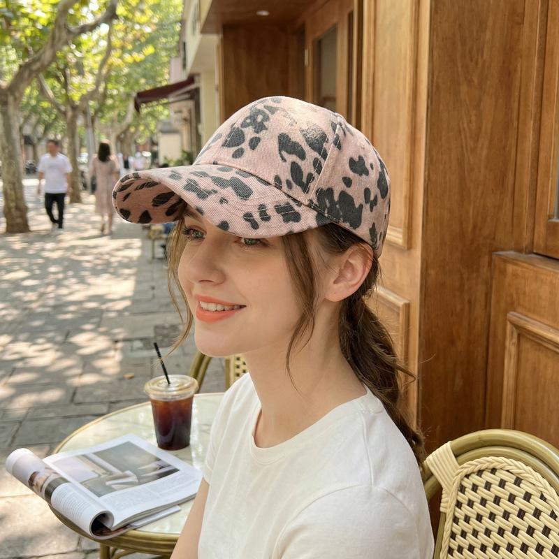 Leopard Print Baseball Cap Unisex Sun Protection Outdoor Cap Spring Autumn Cap