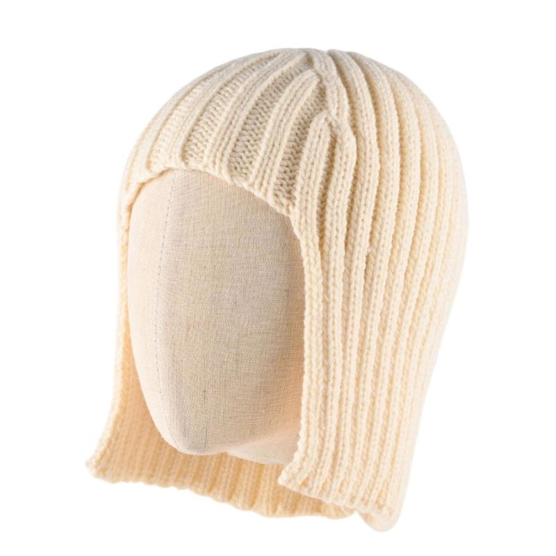 Warm And Soft Beanies Designed With Wig Feature And EarFlaps Perfect For Outdoor And Casual Use