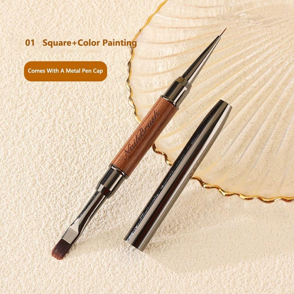 Professional Nail Liner Brush Sandalwood Pole Nail Art Phototherapy Pen Nail Painting
