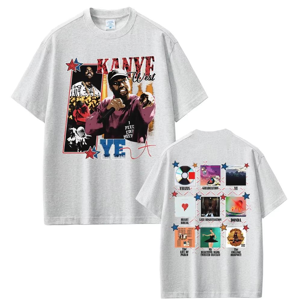 

Rapper Kanye West Graduation The Life of Pablo The College Dropout Graphic Tshirt Unisexs Women Hip Hop Fashion Pop Music T Shirt 4XL