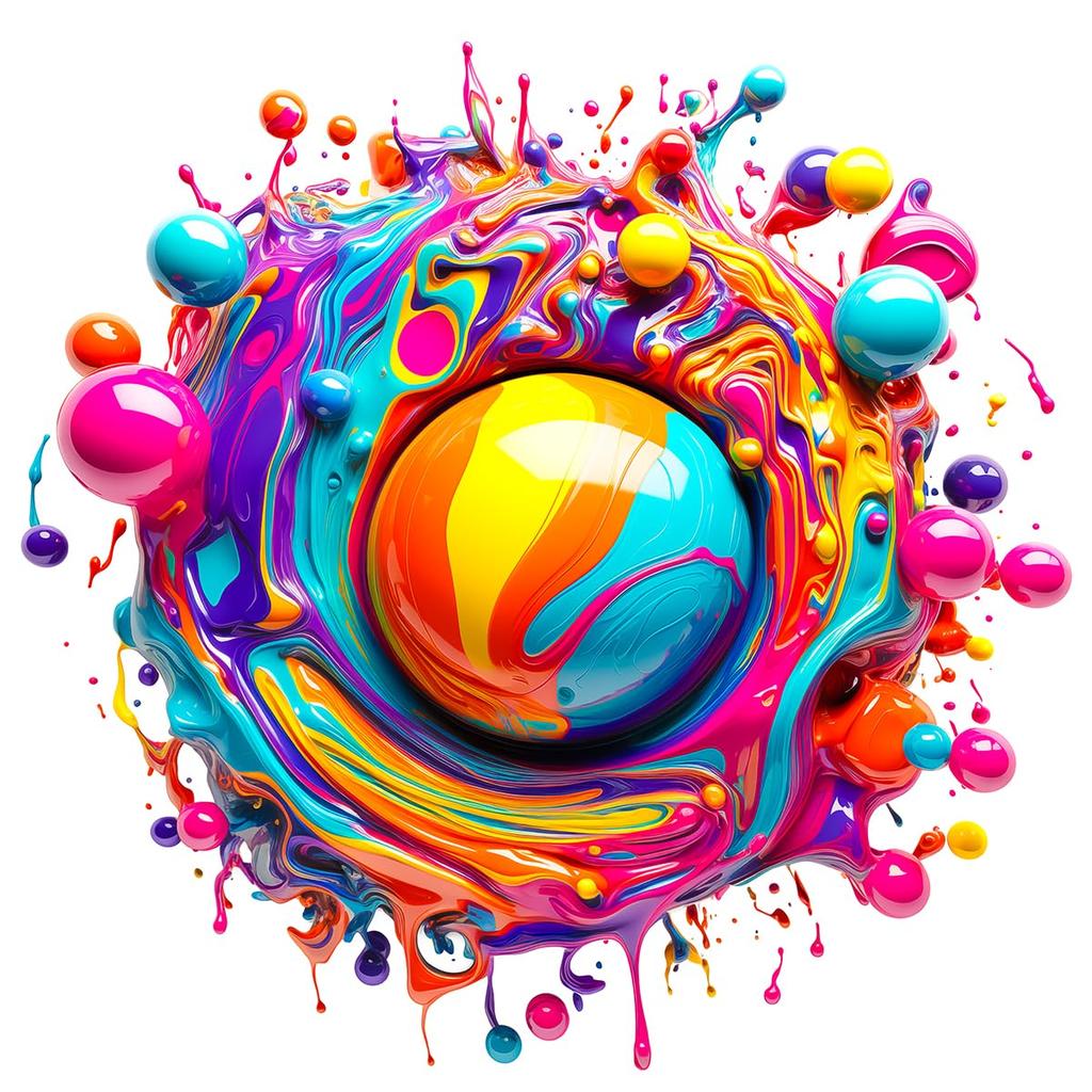 Bgraamiens Paint Splash - 1000 Piece Gradient Colorful Impossible Puzzle for Adults, Hard Challenge.