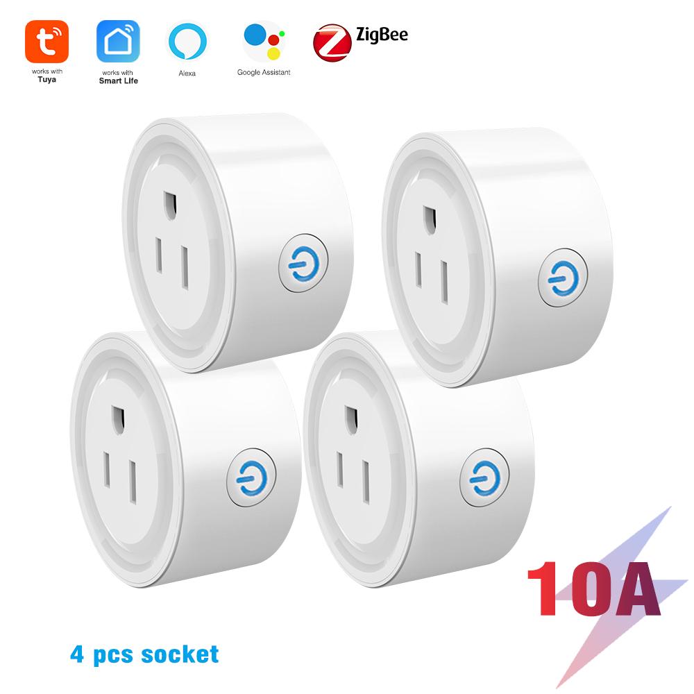 Priza Inteligentă Tuya Zigbee Mufă SUA Pentru Hub Gateway Casă Inteligentă Wireless Telecomandă Aplicație Funcționează Cu Alexa Google Home face Casa Mai Inteligentă