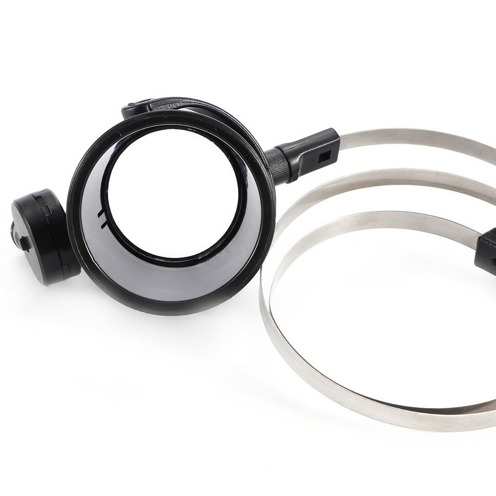 LED Bands Steel Eye Magnifying Glass Watch 15X Watchmakers Loupe Magnifier Circuit Jewelers