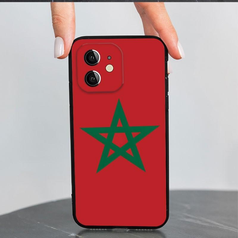 Telefonhülle mit marokkanischer Flagge für Apple iPhone 14 Pro 13 Mini 11 12 Max Xr X Xs 6 6s 7 8 Plus stoßfeste Rückseite